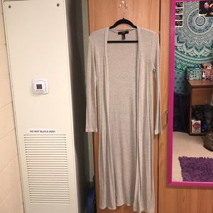 Longline Beige Cardigan